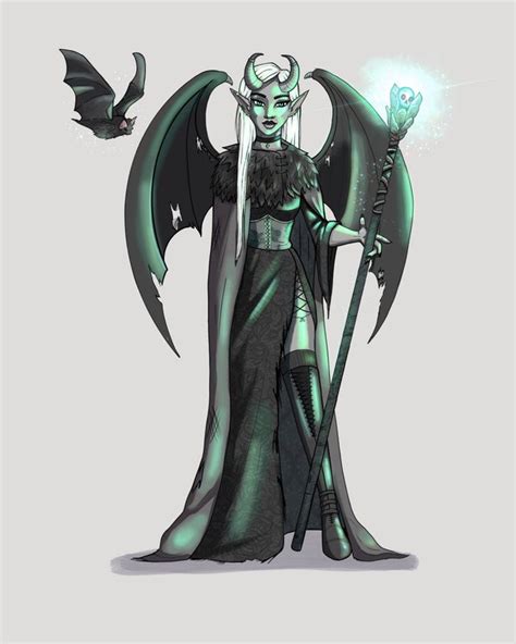 Rf Void The Tiefling Necromancer Characterdrawing