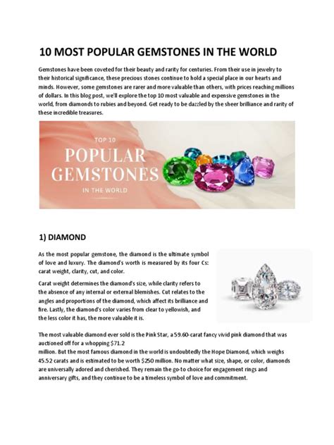 10 Most Valuable Gemstones in The World | PDF | Gemstone | Jewellery