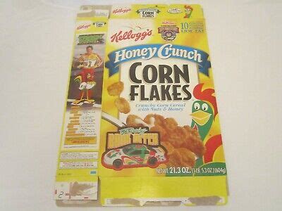 Empty Cereal Box KELLOGG S Honey Cr CORN FLAKES 1998 Terry Labonte 21