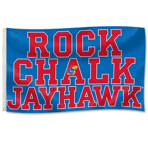 Rock Chalk Jayhawk Flag