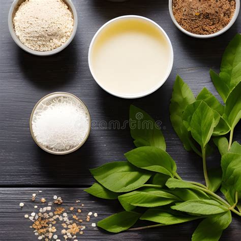 Organic Ingredients Used For Botanical Medicines Bowls Ai Generated