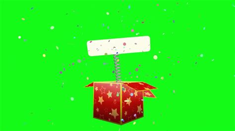 Cadeau Surprise Anniversaire T Box 3d Green Screen 4k Happy