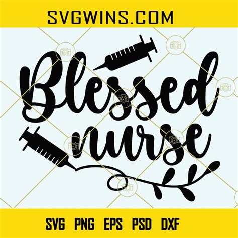 Blessed Nurse Svg Nurse Svg Medical Svg Glowforge Svg