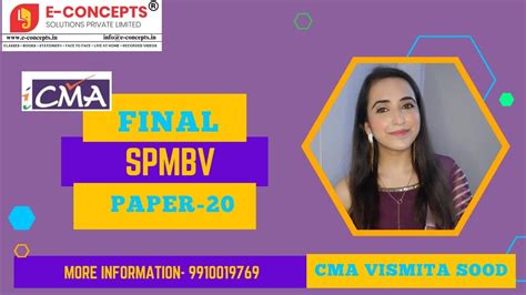 INTRODUCTION TO PERFORMANCE MANAGEMENT CMA FINAL PAPER 20 SPMBV BY CMA