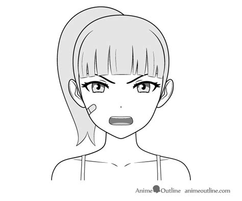 Anime Tough Female Character Angry Face Drawing Bff Drawings Anime