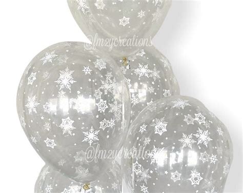 Snowflake Inch Latex Balloon Snowflake Balloonwinter