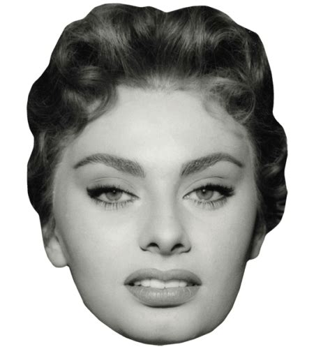 Sophia Loren Bw Maske Aus Karton Celebrity Cutouts