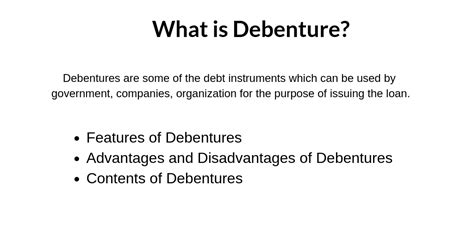 Types Of Debentures Meaning Examples