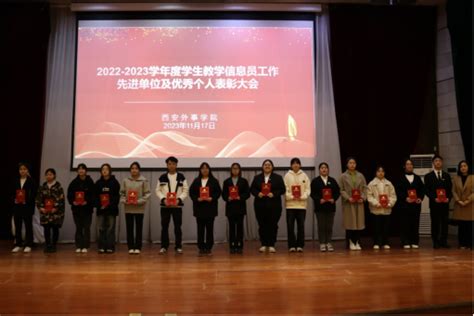 学校召开2022 2023学年度学生教学信息员工作先进单位及优秀个人表彰大会 西安外事学院教育教学研究与督导中心（教学质量评价中心）