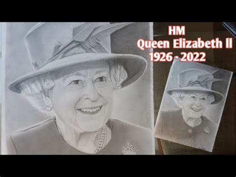 In Memory Of HM Queen Elizabeth Ll 1926 2022 Drawing Using Graphite