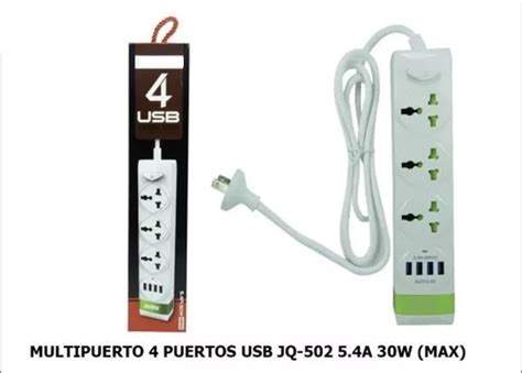 Multitoma Regleta El Ctrica Supresor Picos Tomas Usb Cuotas Sin