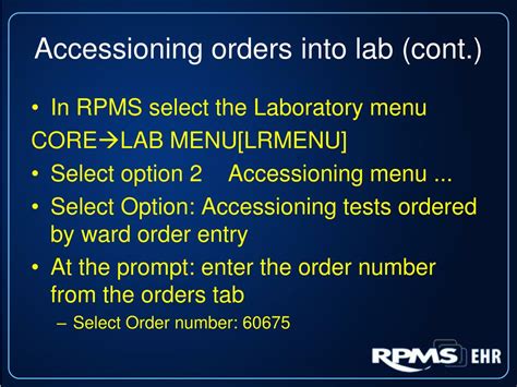 Ppt Accessioning Lab Tests Powerpoint Presentation Free Download