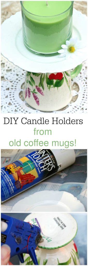 Make Diy Decorative Candle Holders From Old Coffee Mugs