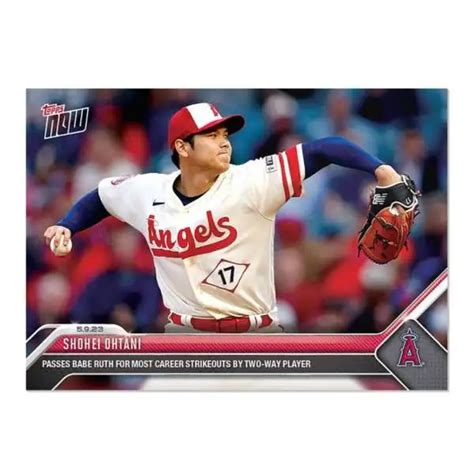 MLB Los Angeles Dodgers 2023 NOW Baseball Single Card Shohei Ohtani