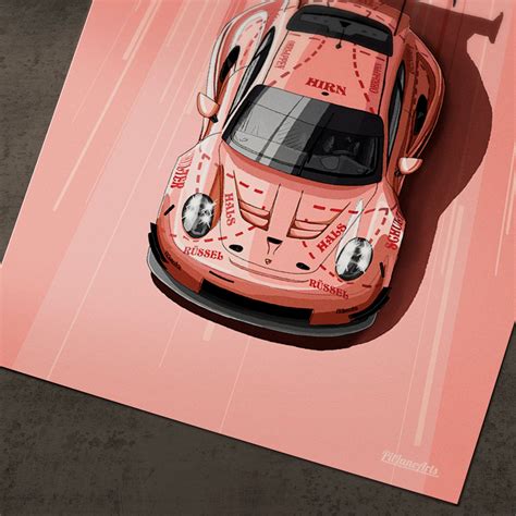 Porsche 911 RSR Pink Pig Race Car Print Etsy