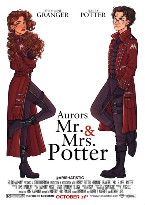 Auroral Harry And Hermione Fanart By Arishatistic Harry And Hermione