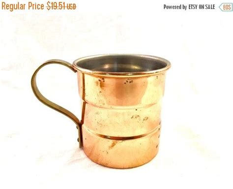 On Sale Now Vintage Copper Mug With Brass Handle Tankard Stein Mug