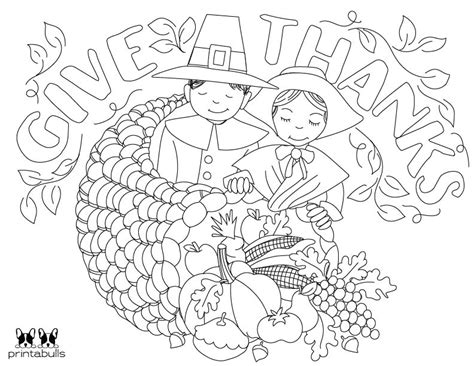 Thanksgiving Pilgrims Coloring Pages