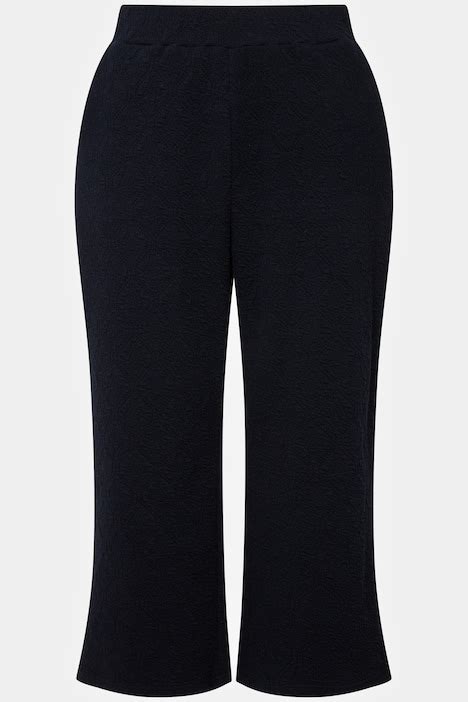 Pantaloni Culotte In Cotone Biologico Testurizzato Con Cintura Elastica