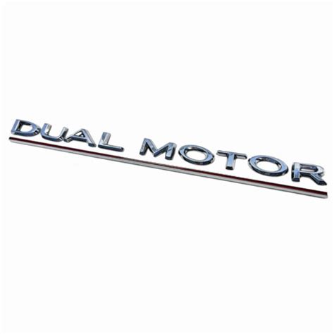 Für Tesla DUAL MOTOR Logo Auto Hinter Abzeichen Aufkleber Embleme Badge