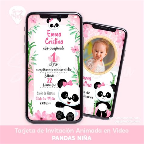 Tarjeta De Invitaci N Osita Panda Somos Motta