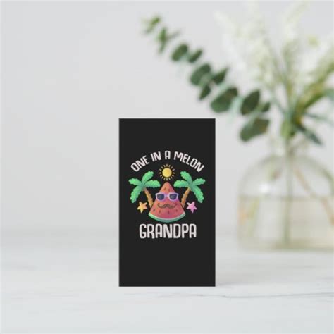 Funny Watermelon Grandpa Melon Grandfather Joke Business Card Zazzle