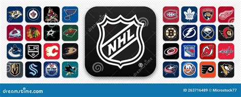 Social Network Embleme App Icon Logo, NHL National Hockey League ...