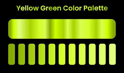 green yellow color palette. yellow green gradient. vector 23287372 ...