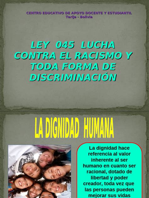 11 Ley 045 Contra El Racismo Ii Pdf Discriminación Y Relaciones