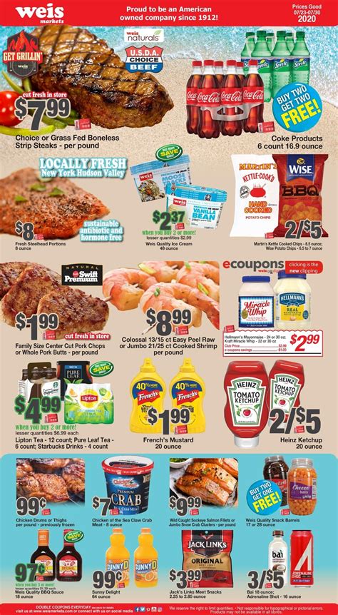 Weis Circular Jul 23 Jul 30 2020 Circular Weis Markets Weekly Ads