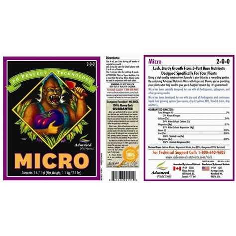 Advanced Nutrients - Micro 1L (Ph perfect) para raíces de cannabis