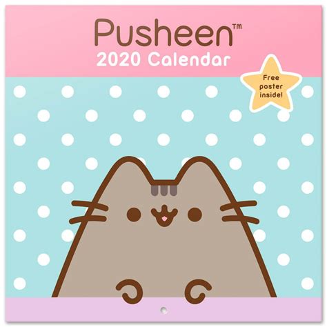 Pusheen Oryginalny Kalendarz ścienny 2020 30x30 Cm Z Kotem Sklep Nice