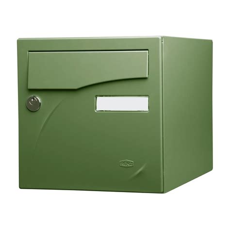 Boite aux lettres Préface 1 porte vert argile RAL 6011 mat Leroy Merlin