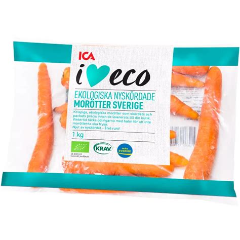 Morötter Ekologiska 1kg KRAV Klass 1 I love eco Handla mat online