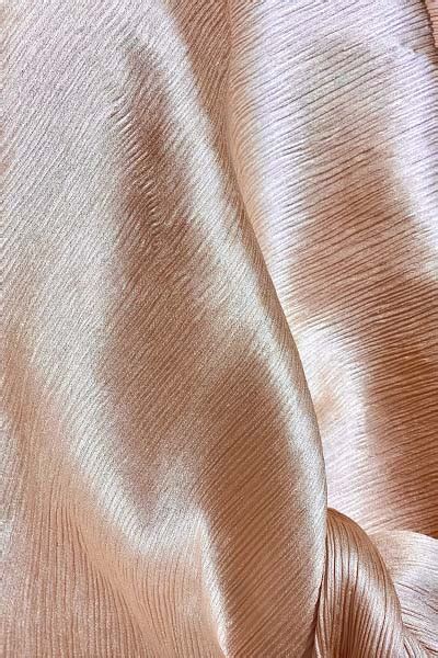 Nude Wrinkled Silk Fabric Cm Silkyvietnam