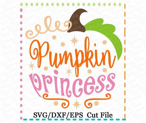 Pumpkin Princess Cutting File SVG DXF EPS Creative Appliques