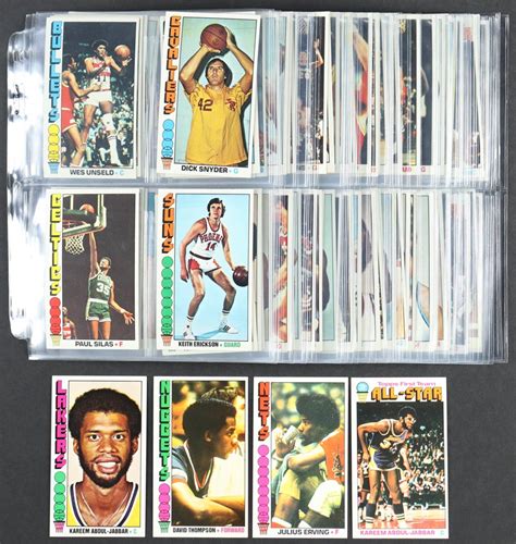 1976 77 Topps Basketball Complete Set Of 144 Cards With Julius Erving