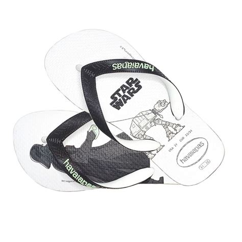 Chinelo Havaianas Star Wars PretoBranco Infantil Darth Vader Submarino