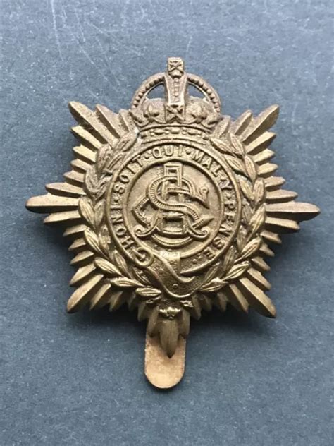 TANK CORPS ORIGINAL British Army Cap Badge WW1 Made By Bullonsle C37