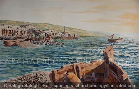 Capernaum from a Fishing Boat on the Sea of Galilee – Archaeology Illustrated