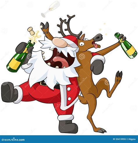 Party Christmas Cartoon Stock Vector Illustration Of Year 35413955