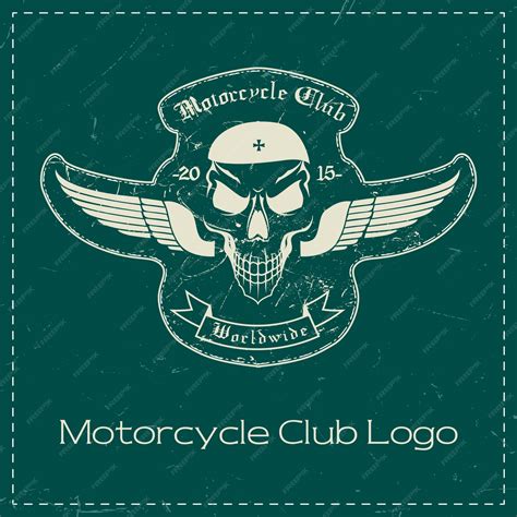 Premium Vector Motorcycle Club Skull Logo Design