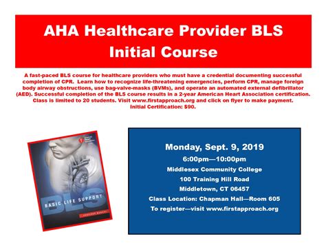 Aha Healthcare Provider Bls Initial Course First Approach Ems