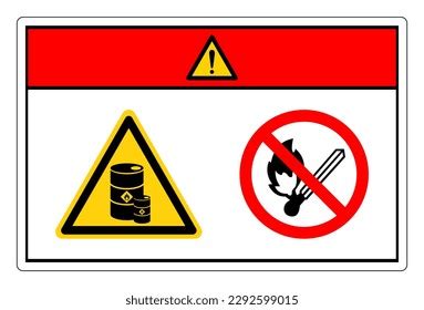 Flammable Chemical No Fire Ignition Symbol Stock Vector Royalty Free