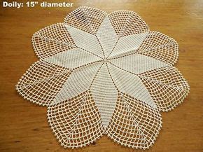 2 Crocheted Doilies Crocheted Doily Ecru Vintage Doilys Doilies Lot F19