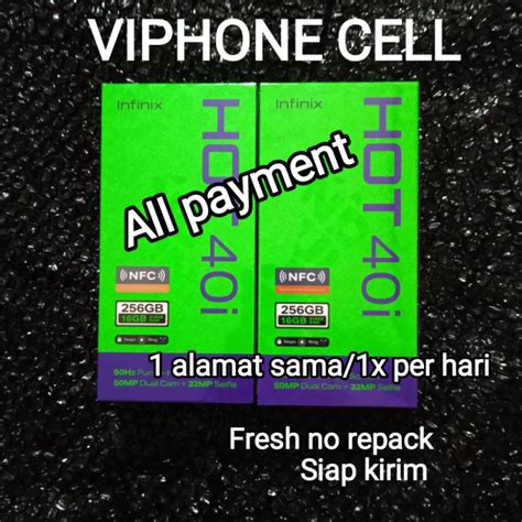Jual Infinix Hot 40i Nfc Ram 8 256 Gb Garansi Resmi No Repack Shopee Indonesia