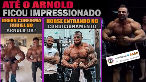 Rafael Brandão e Horse estão deixando o Arnold bem feliz Rubiel vai