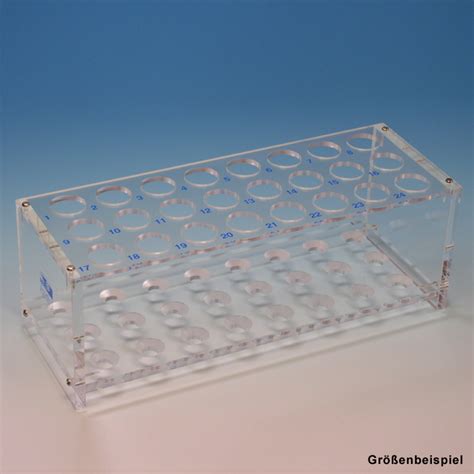 Reagenzglasgestell Aus Plexiglas F R Gl Ser Bis Mm Ohne St Be