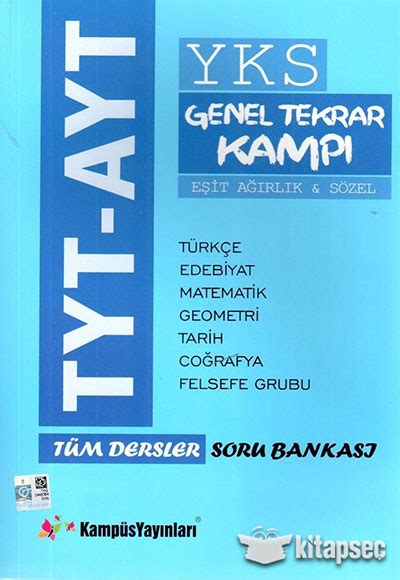 TYT AYT Tüm Dersler Soru Bankası Kampüs Yayınları 9786059566735