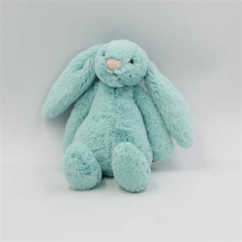 Doudou Peluche Lapin Bleu Turquoise Jellycat